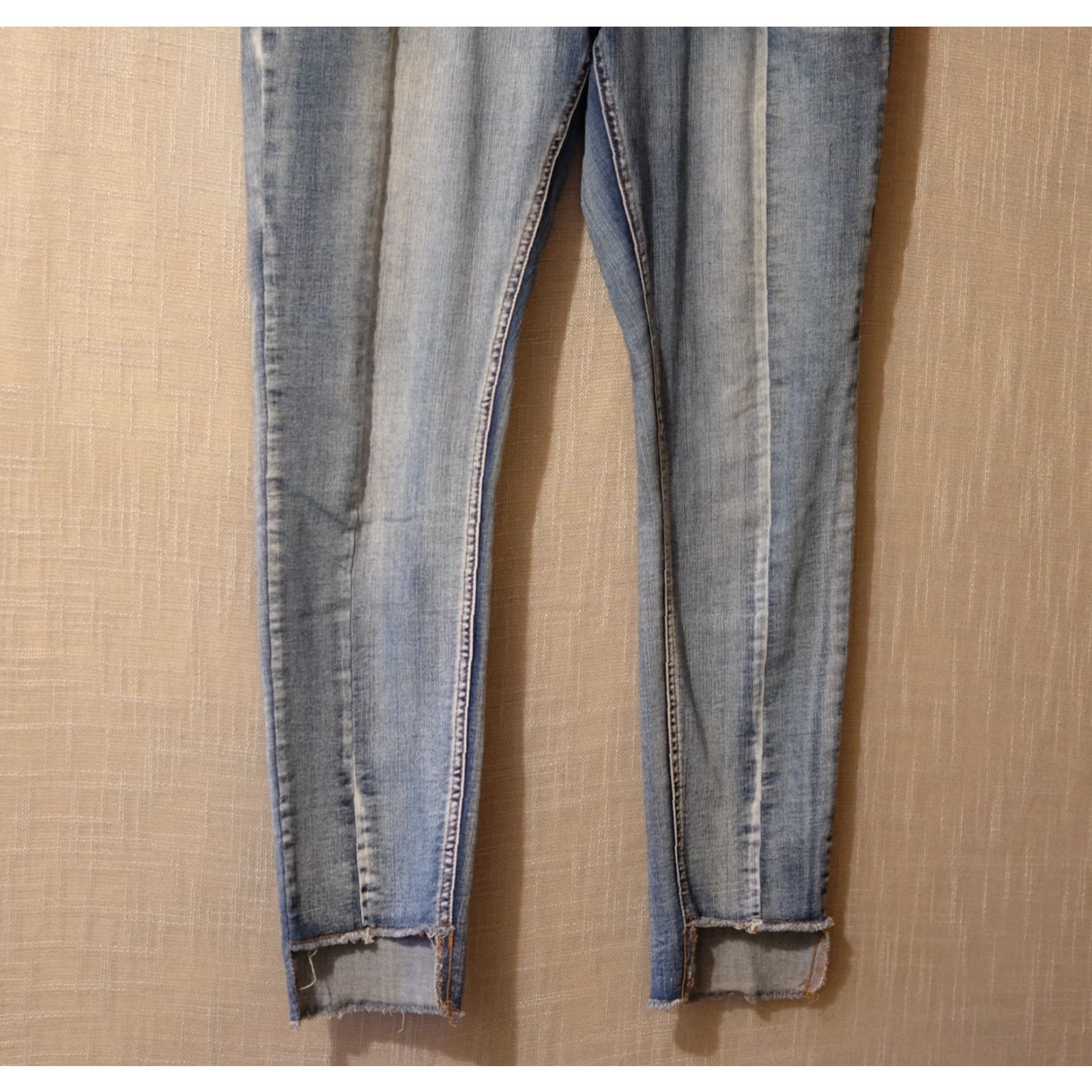 Vintage Indigo Rein Jeans Ankle Mid-Rise Cropped Juniors 15 #A12-12 Blue 5-Pocket Denim Stretch Slim Womens Size 24" / US 00 / IT 34 - 3 Thumbnail