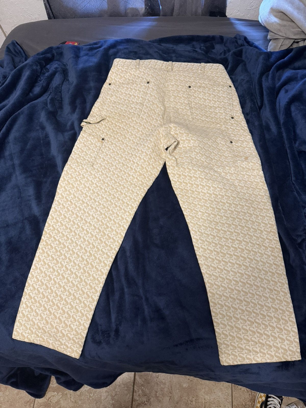 Supreme Supreme Monogram Double Knee Denim Painter Pants Tan FW21 Size US 36 / EU 52 - 7 Thumbnail