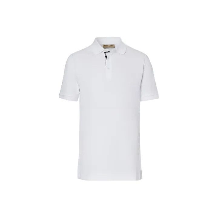 Burberry Burberry Solid Color Short Sleeve Polo Shirt Size US L / EU 52-54 / 3 - 1 Thumbnail