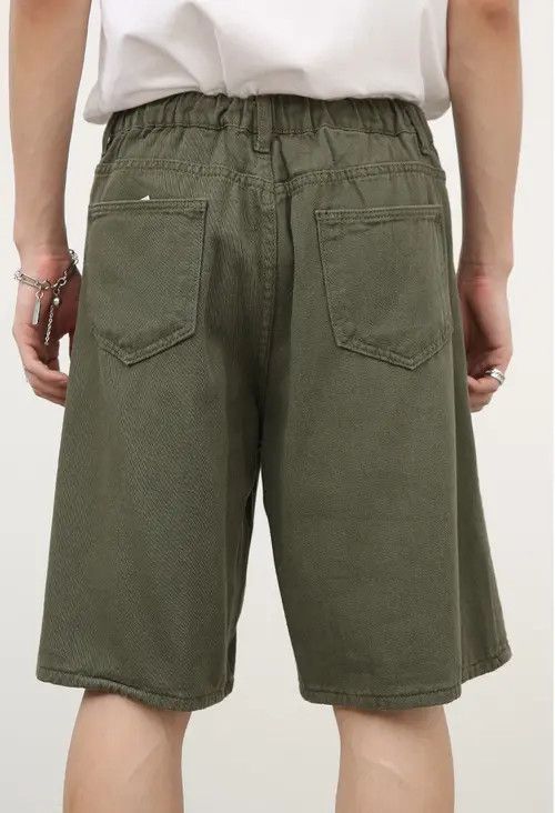 Other Green retro versatile simple casual men's shorts Size US 32 / EU 48 - 5 Thumbnail