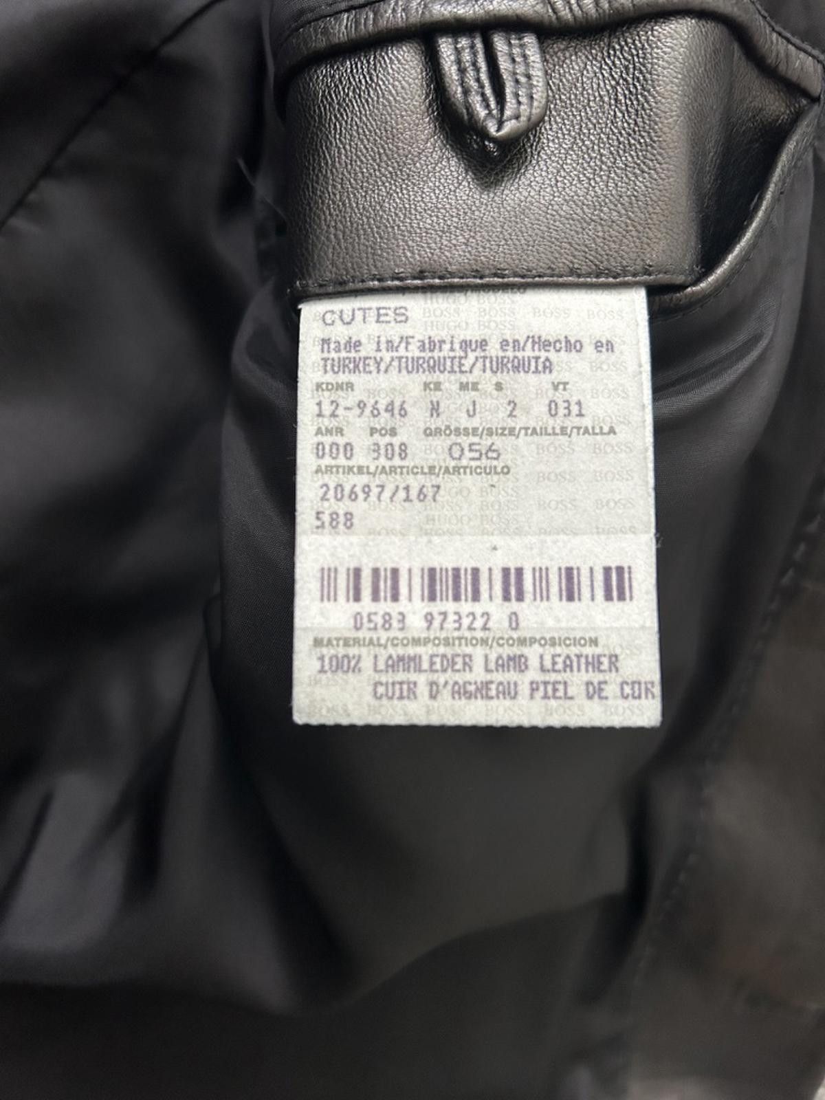 Hugo Boss Hugo Boss Black Lambskin Leather Blazer Jacket Size US L / EU 52-54 / 3 - 6 Thumbnail