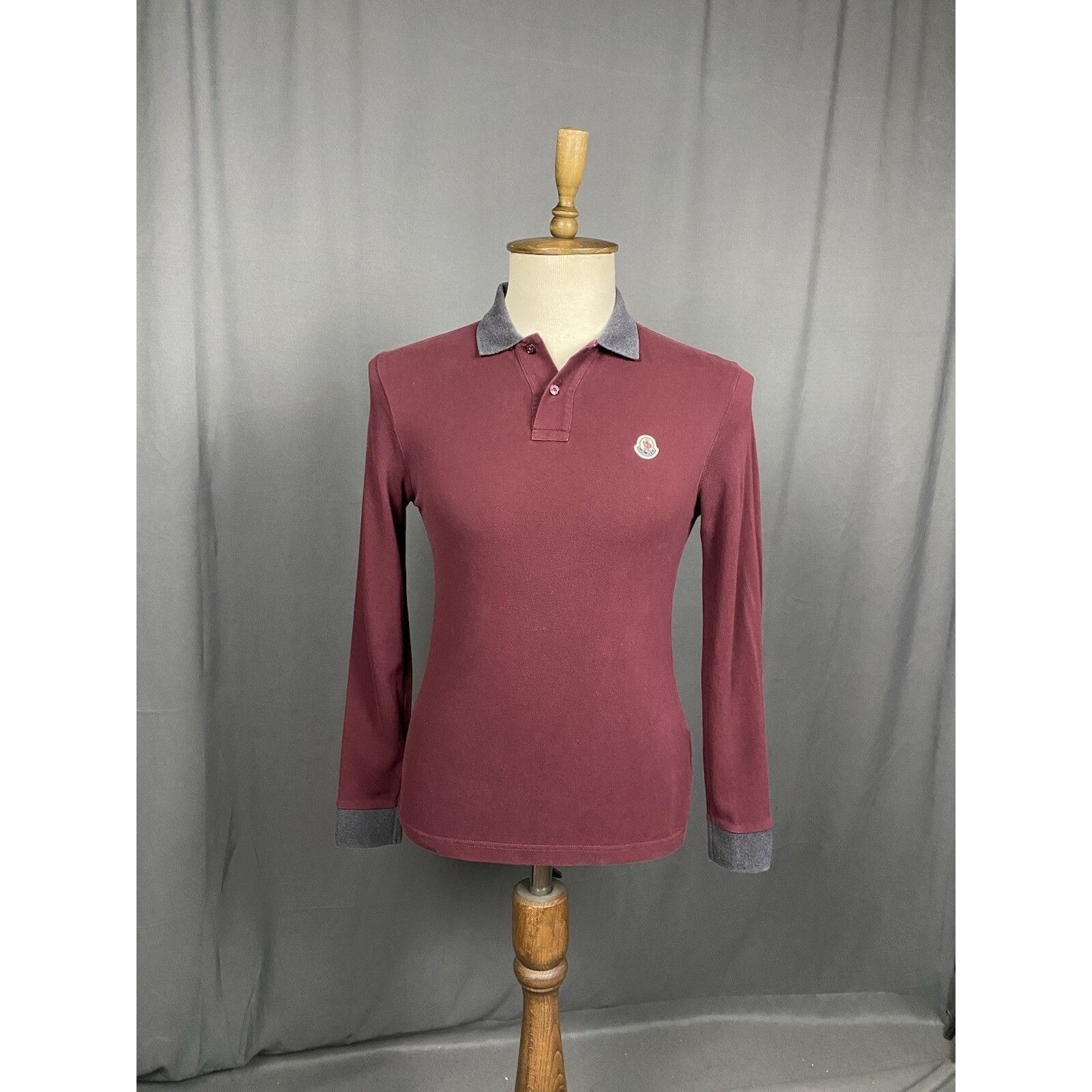 Moncler Moncler Maglia Men's Purple Collared Polo Sweater Size S Size US S / EU 44-46 / 1 - 1 Thumbnail