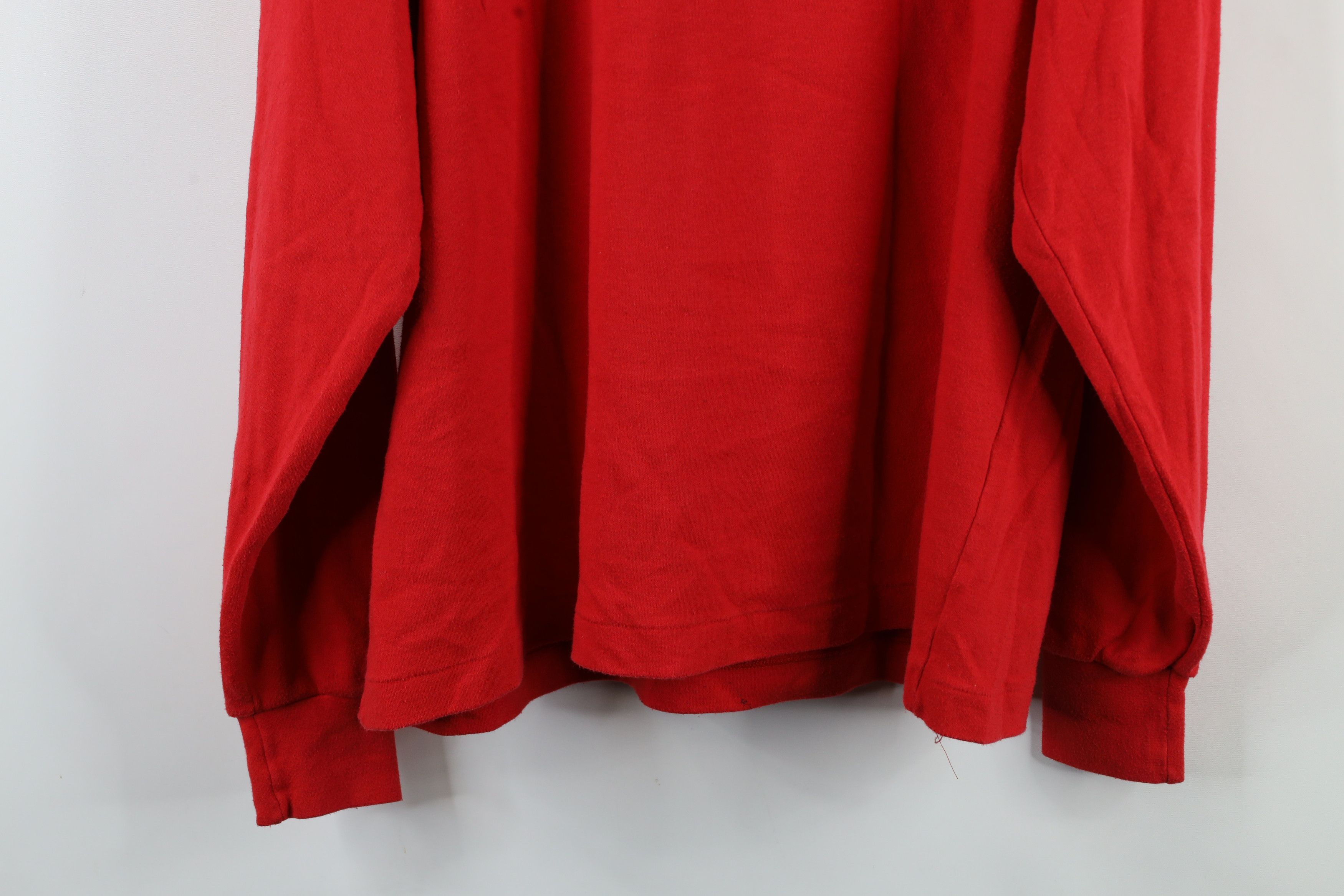 Lands' End × Vintage Vintage 90s Lands End Blank Turtleneck T-Shirt Red USA Size US L / EU 52-54 / 3 - 10 Thumbnail