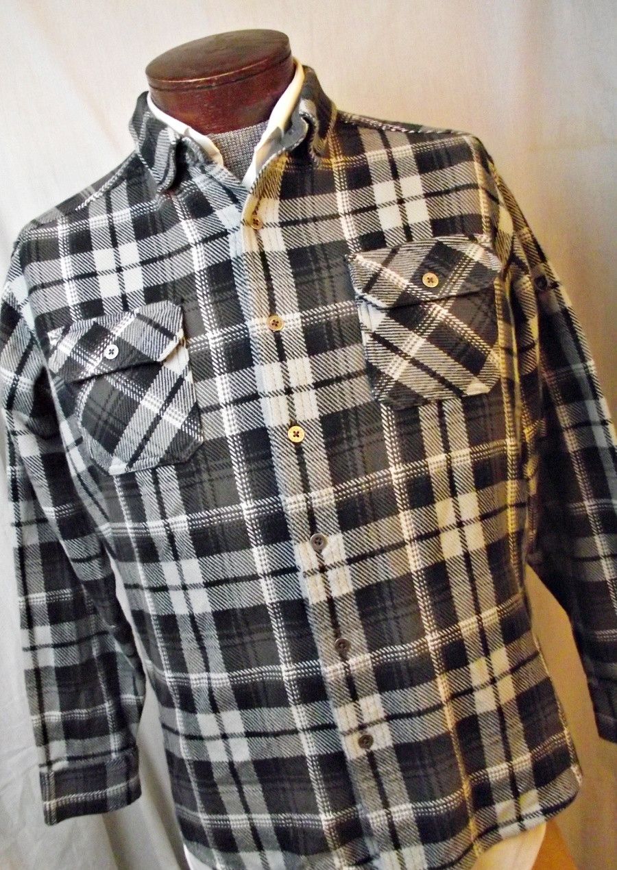 Kuhl KUHL Mens Disordr Heavyweight Flannel Shirt Black Plaid 7334 Size US L / EU 52-54 / 3 - 1 Thumbnail