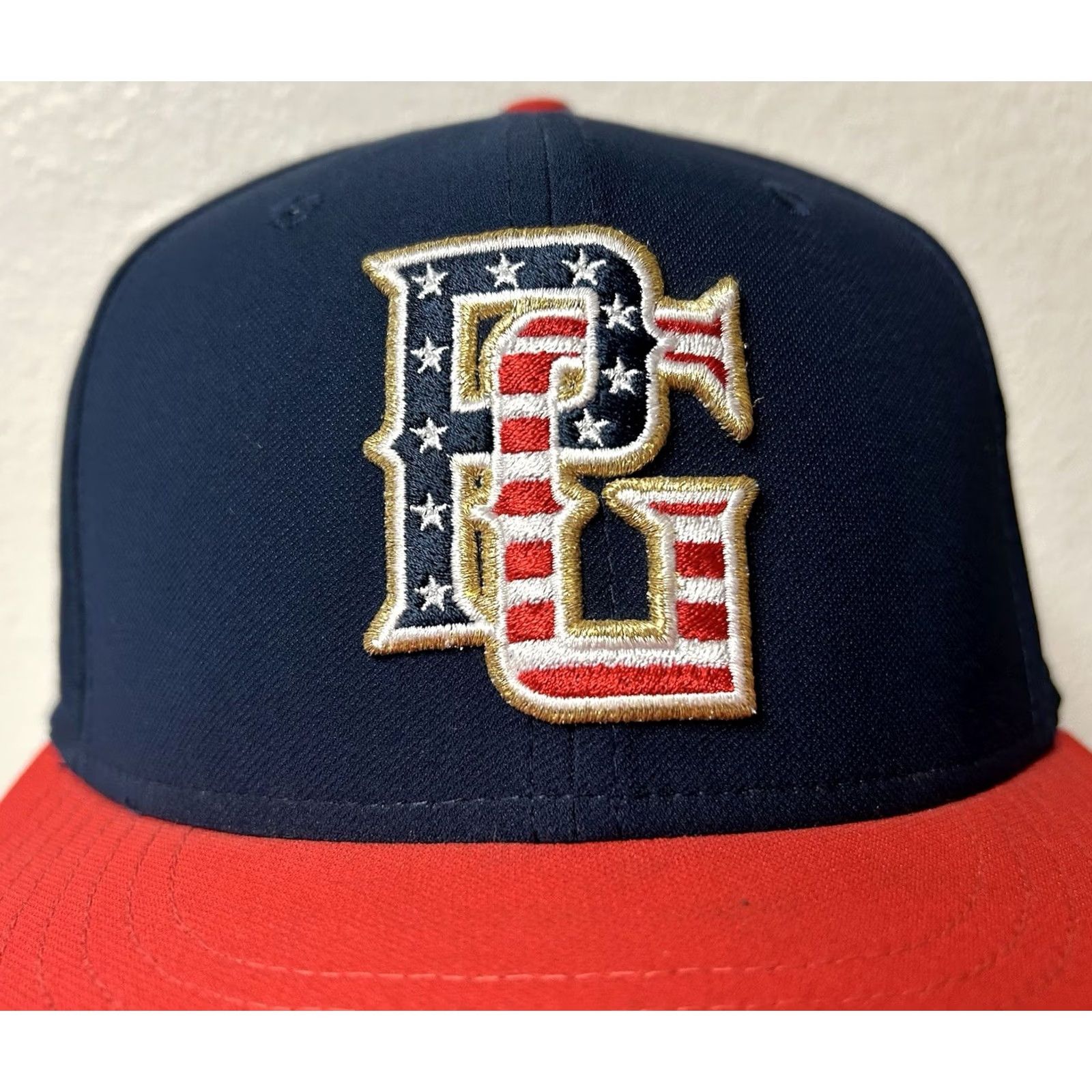 Vintage Patriotic Perfect Game Navy Red Fitted Hat M/L Baseball Cap Mens Size M/L Size ONE SIZE - 2 Thumbnail