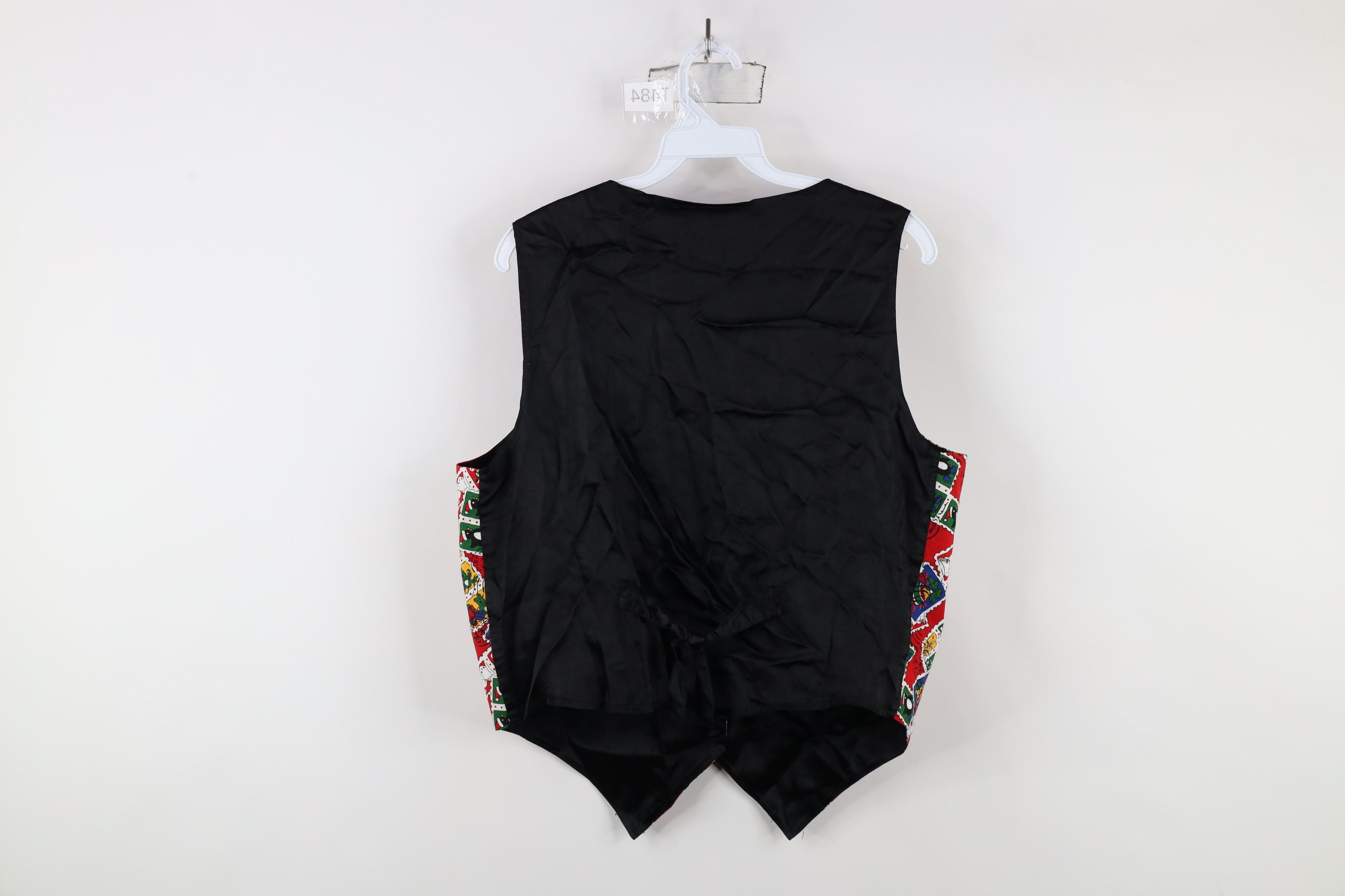 Vintage Vintage 90s Streetwear All Over Print Tie Back Vest Jacket Size L / US 10 / IT 46 - 10 Thumbnail