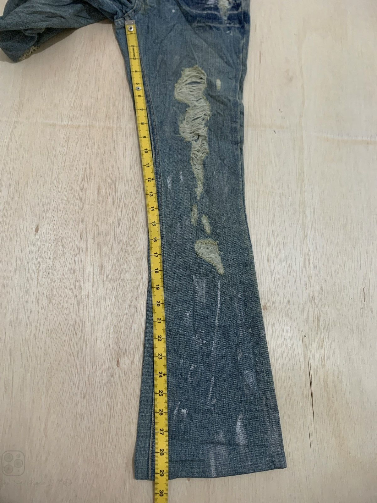 If Six Was Nine × Japanese Brand Distressed Jeans Flare L.A Denim Ifsixwasnine style bootcut Size US 29 - 11 Thumbnail