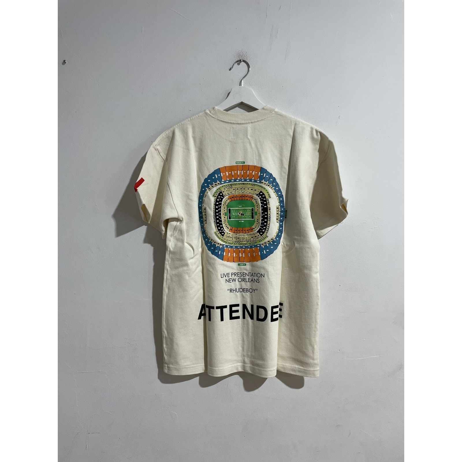 Rhude RHUDEBOY ATTENDEE TEE VINTAGE WHITE SIZE XS NEW Size US XS / EU 42 / 0 - 2 Thumbnail