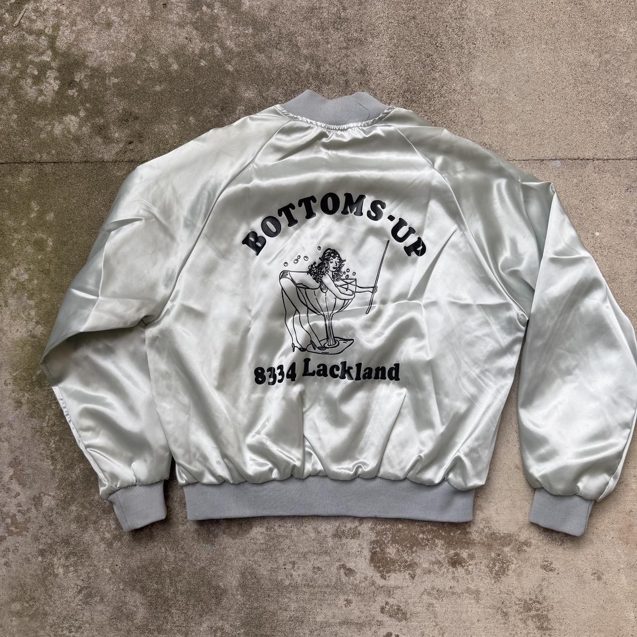 Vintage vintage silver satin jacket gray coach's souvenir bomber Size US XL / EU 56 / 4 - 1 Thumbnail