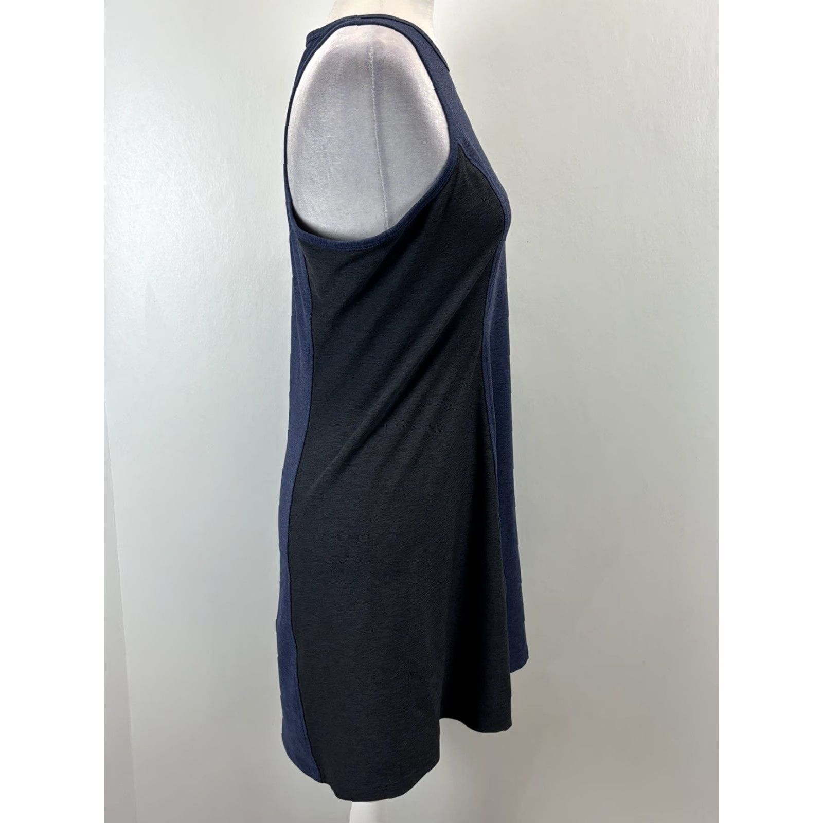 Outdoor Voices Outdoor Voices Athena Dress XL Blue Black Sleeveless Racerback Comfort Tank Dress Size XL / US 12-14 / IT 48-50 - 4 Thumbnail