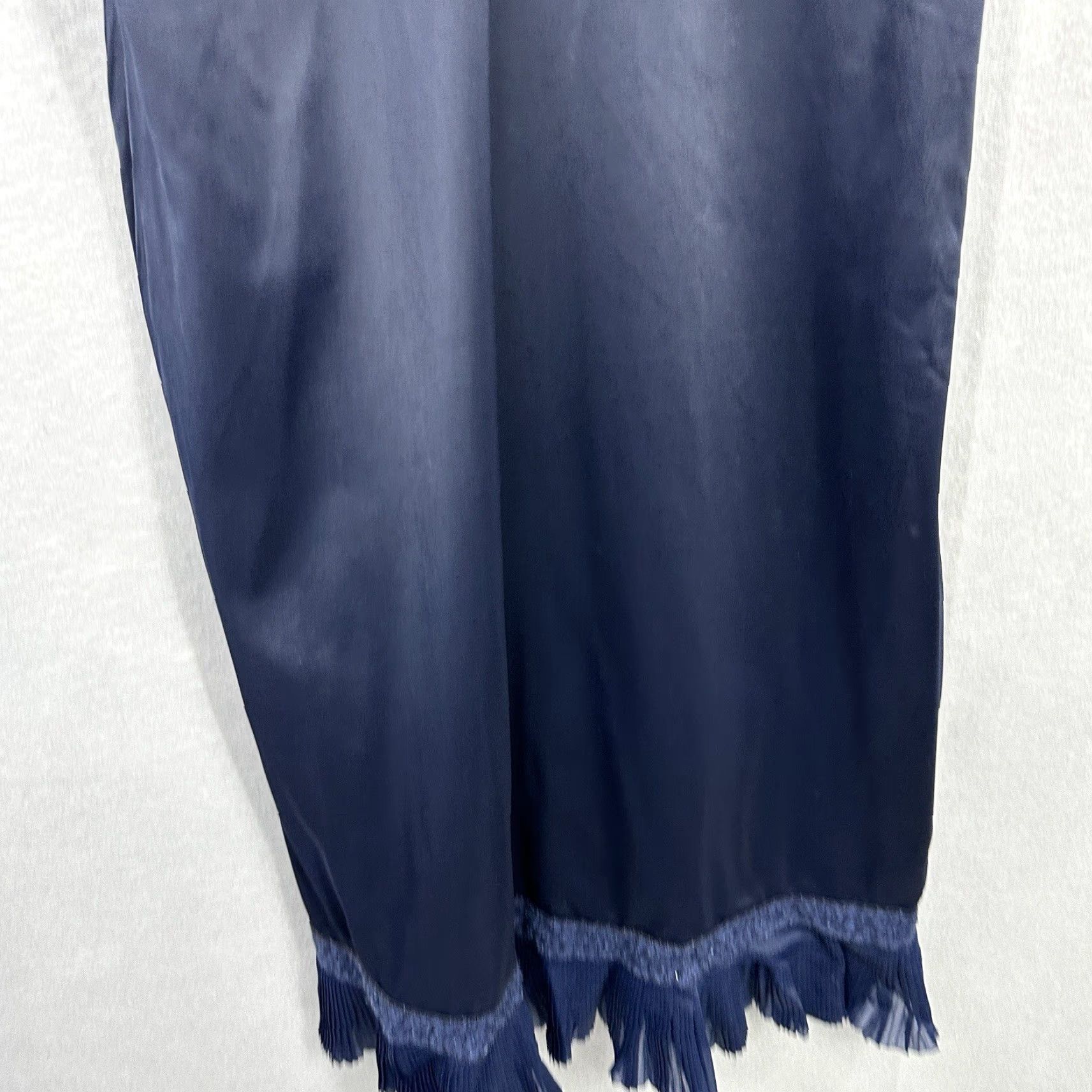 Vintage VINTAGE Vanity Fair Full Slip Nylon Floral Lace Chiffon 1960s Blue Women’s Medium Size ONE SIZE - 6 Thumbnail