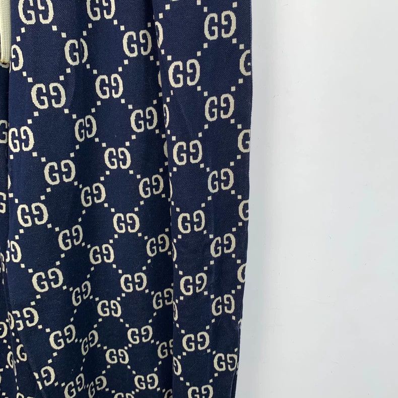 Gucci Gucci Size S Dark blue logo old flower full print side str Size US 30 / EU 46 - 4 Thumbnail