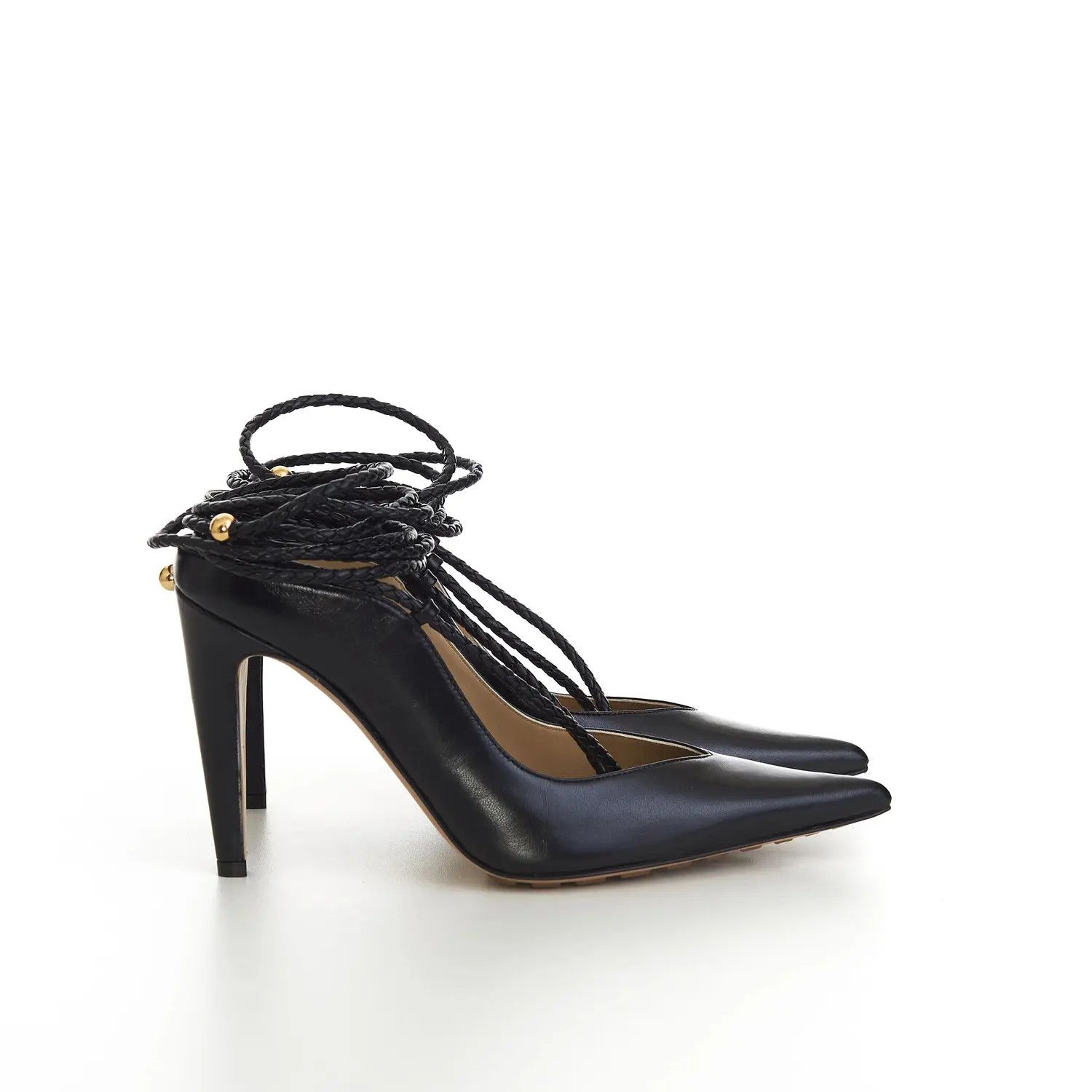 Bottega Veneta o1n1vont1224 Spritz Strap Pumps in Black Size US 5 / IT 35 - 3 Thumbnail