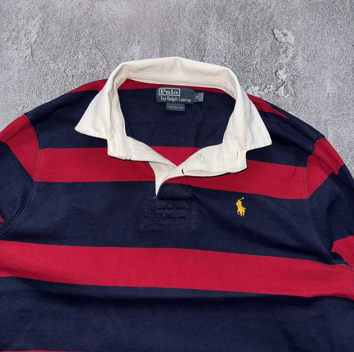 Polo Ralph Lauren × Vintage Polo Ralph Lauren M vintage sweatshirt rugby button up 90s Size US M / EU 48-50 / 2 - 5 Thumbnail