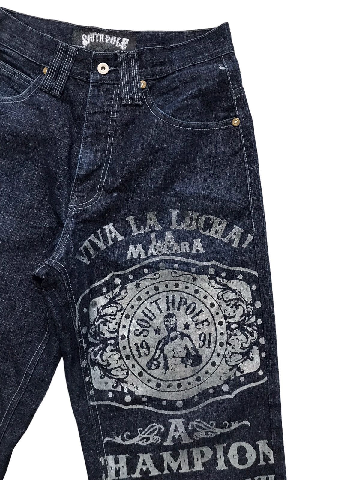 Southpole Southpole Viva La Luchai Mysterious Vs Hollywood Baggy Jeans Size US 32 / EU 48 - 4 Thumbnail