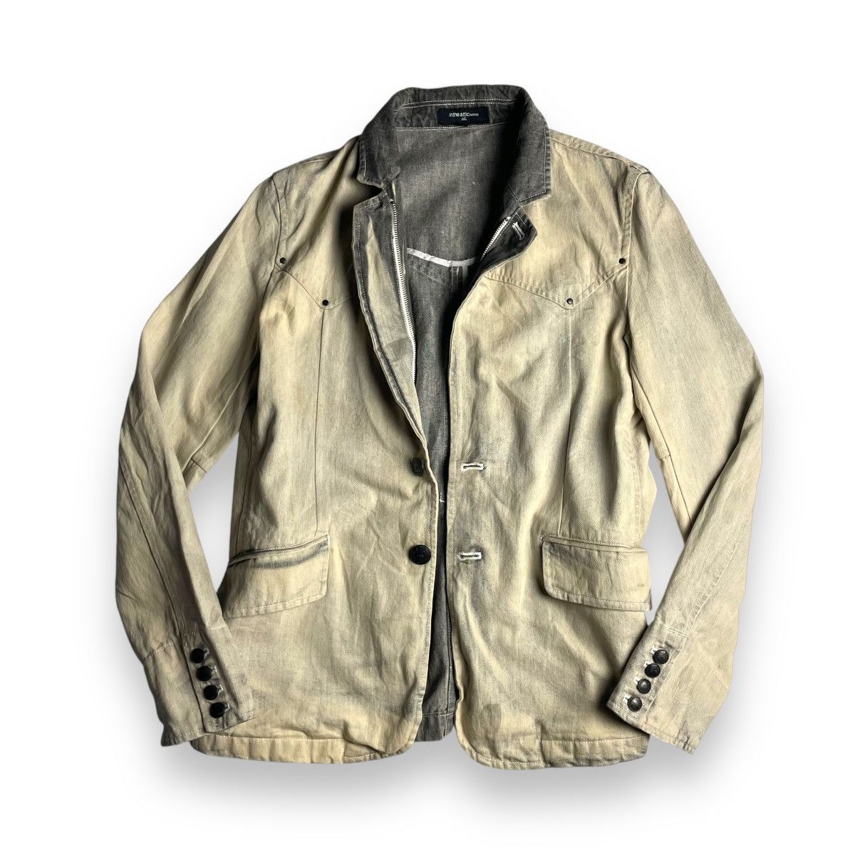 In The Attic 🇯🇵 IN THE ATTIC HOMME WASHED DENIM JACKET Size US M / EU 48-50 / 2 - 1 Thumbnail