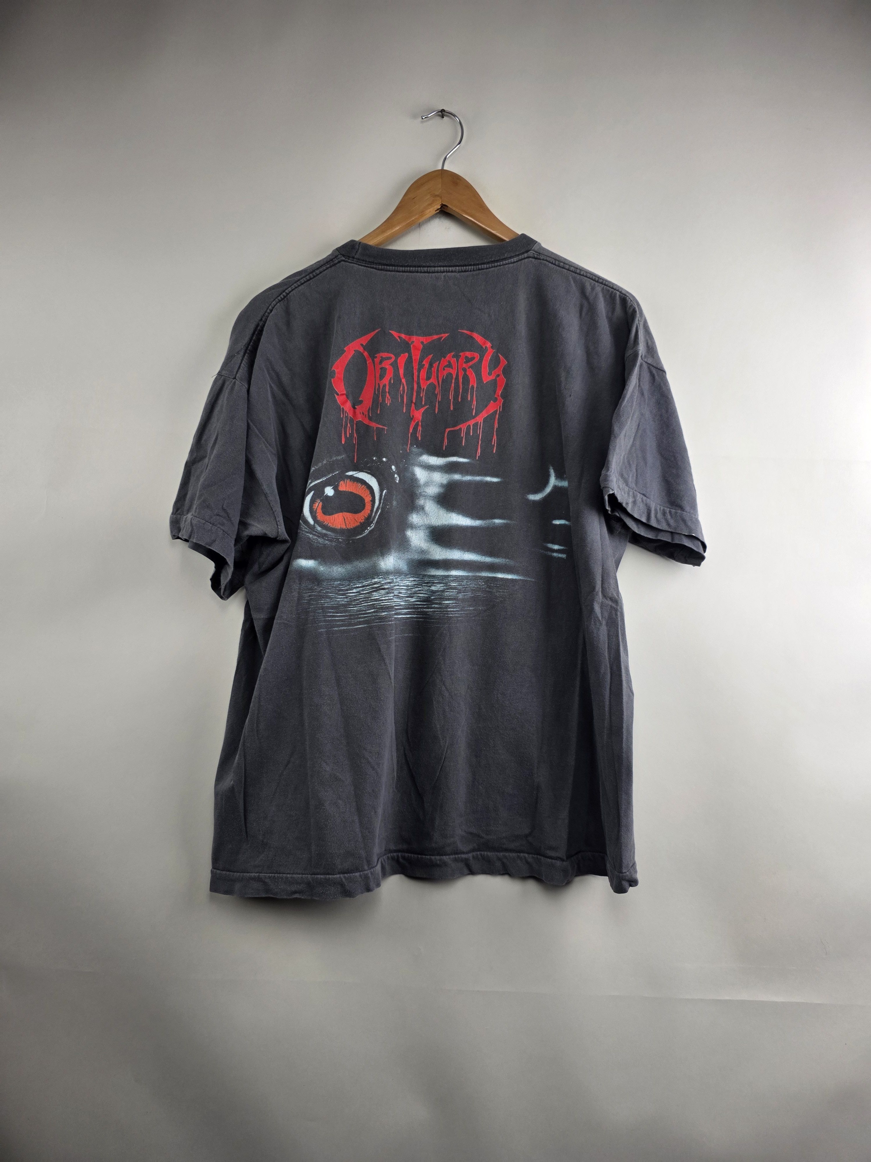 Band Tees × Vintage 1990 Obituary Cause of death XL 23" 27.5" Size US XL / EU 56 / 4 - 7 Thumbnail