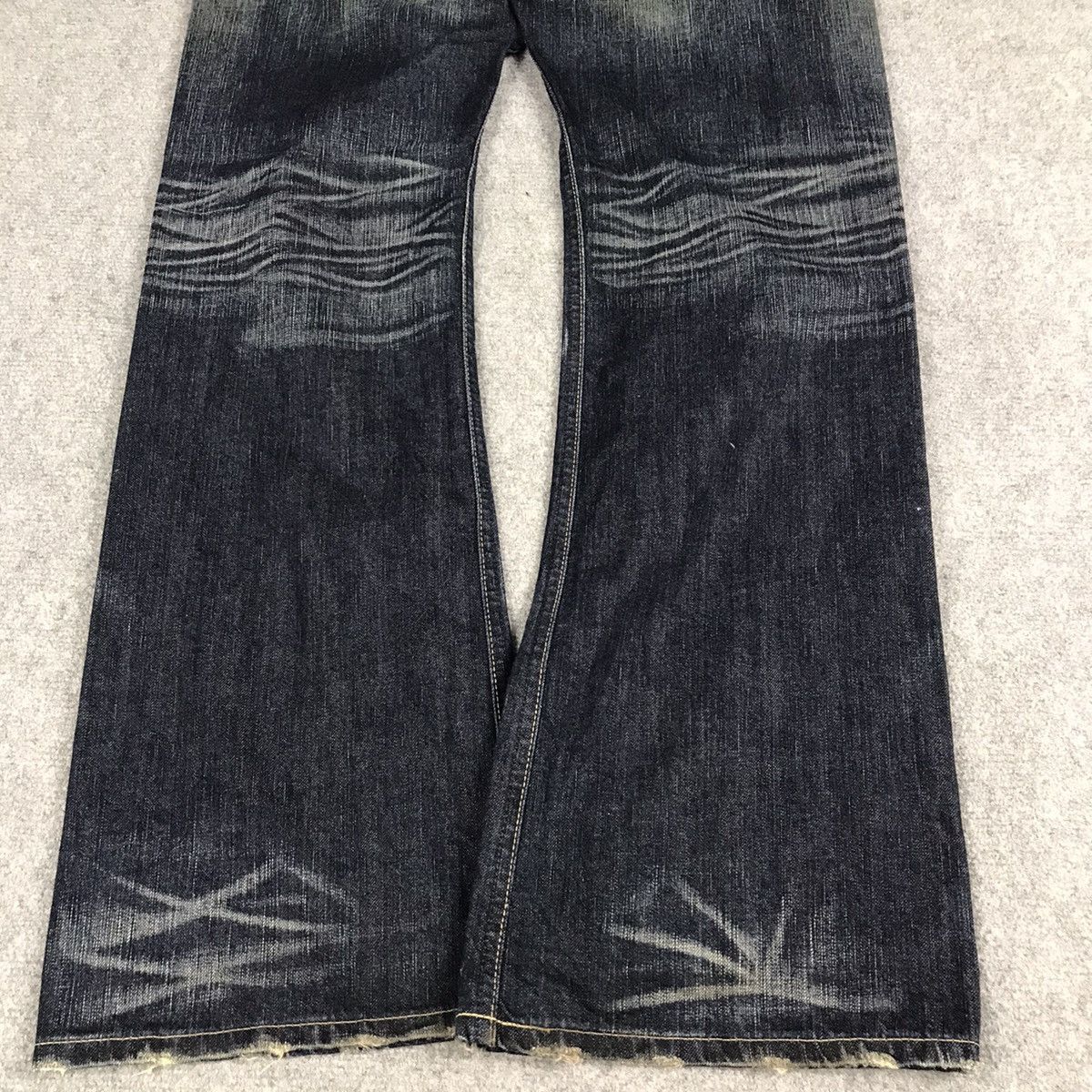 14th Addiction × If Six Was Nine × Le Grande Bleu (L.G.B.) FLARED JAPAN STYLE DISTRESSED BOOT CUT EDWIN DENIM PANTS Size US 34 / EU 50 - 13 Thumbnail