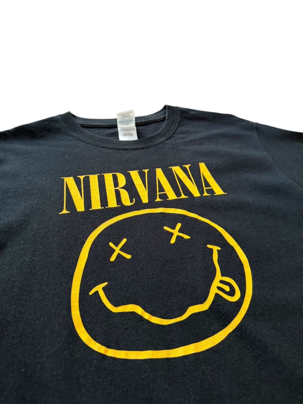 Band Tees Nirvana Smiley Face Graphic Tee Corporate Rock Whores Back Size US S / EU 44-46 / 1 - 2 Thumbnail