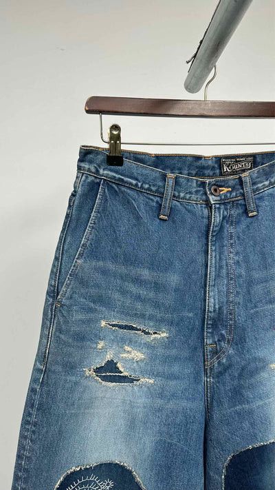 Kapital o1tko10426 Port Baggy Jeans in Indigo Size US 32 / EU 48 - 4 Thumbnail