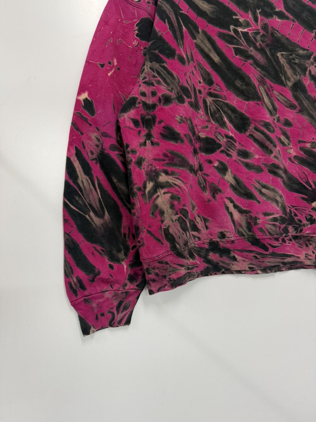 Fruit Of The Loom 🔥 Vintage 90s Fruit of the Loom Crazy Tie Dye Sweatshirt - M Size US L / EU 52-54 / 3 - 3 Thumbnail