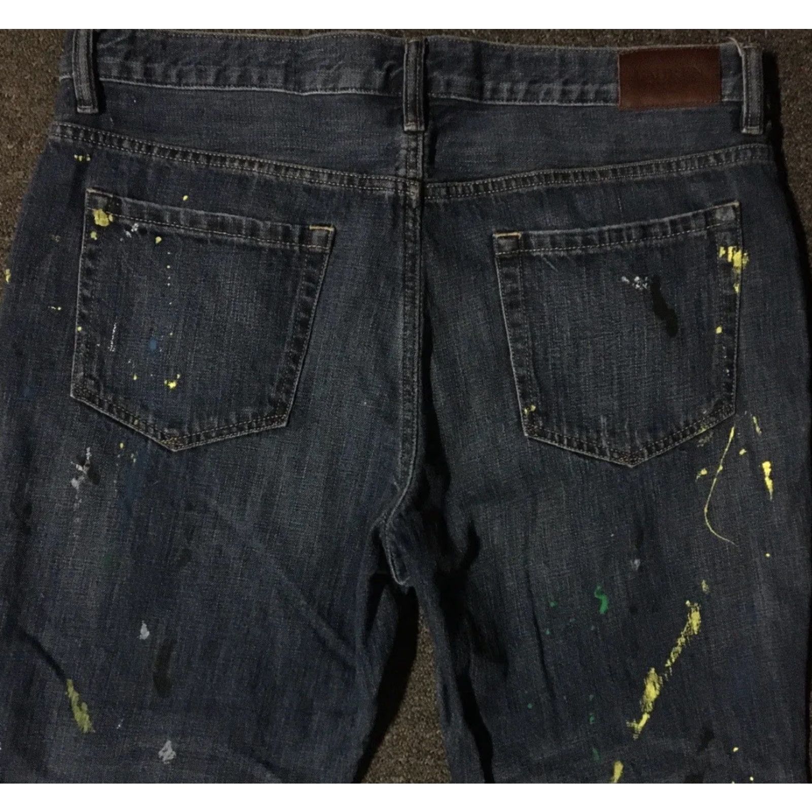Ralph Lauren Polo Ralph Lauren Paint Splatter Girlfriend Jeans 14 Distress Art Sport Vtg 90s Womens Jeans 14 Blue Size 36" / US 14 / IT 50 - 5 Thumbnail