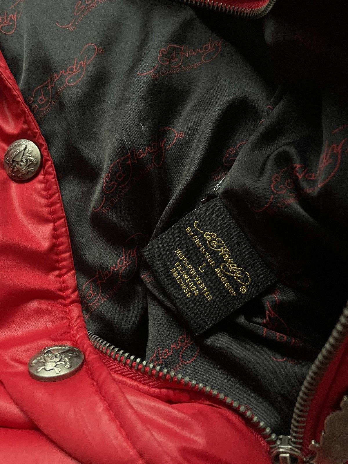Ed Hardy Vintage Y2K Ed Hardy bomber jacket by Christian Audigier Size L / US 10 / IT 46 - 6 Thumbnail