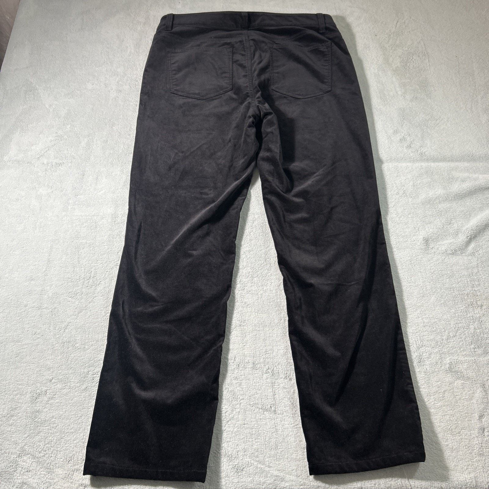 Talbots Velveteen Corduroy Straight Pants Women 10 34x28 Velour Soft Size 32" / US 10 / IT 46 - 2 Thumbnail