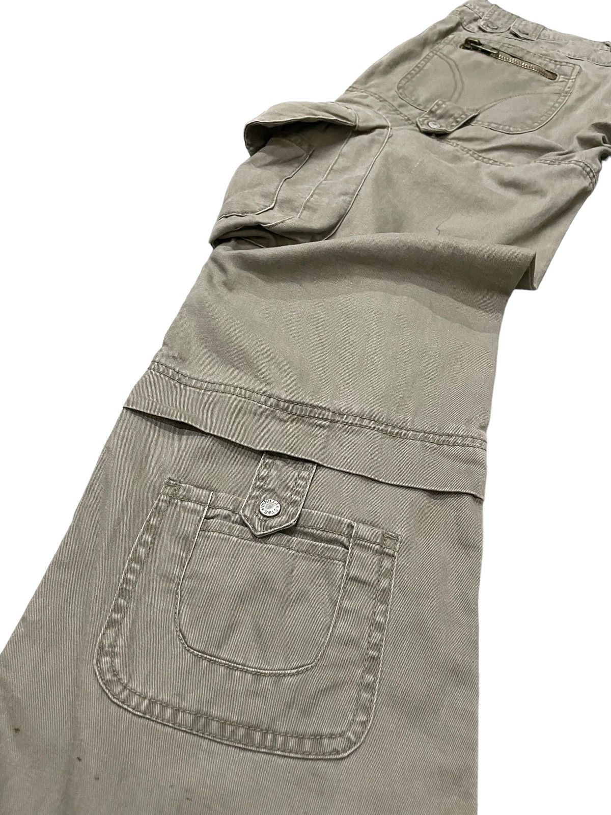 Le Grande Bleu (L.G.B.) × PPFM × Tete Homme Vanilla Star Japan Flared Gask Multi Pocket Cargo Pants Size US 30 / EU 46 - 23 Thumbnail