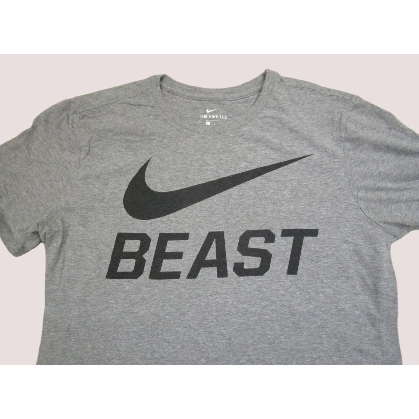 Nike Nike Shirt Men Large Gray Beast Mode Short Sleeve Casual Athletic Tee Big Logo Size US L / EU 52-54 / 3 - 1 Thumbnail