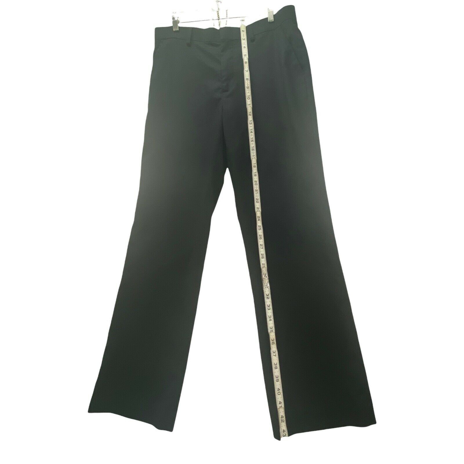 Apt. 9 Apt 9 Mens Dress Pants 36x32 Black Straight Leg Polyester Size US 36 / EU 52 - 8 Thumbnail