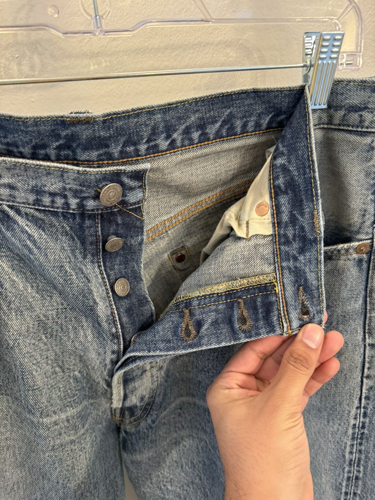 The Real McCoy's 001XX WASHED JEANS Size US 34 / EU 50 - 3 Thumbnail