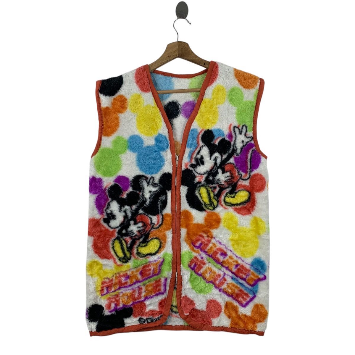 Disney × Mickey Mouse MICKEY MOUSE Disney Cartoon Fullprint Vest Jacket Sleeveless Size S / US 4 / IT 40 - 1 Thumbnail