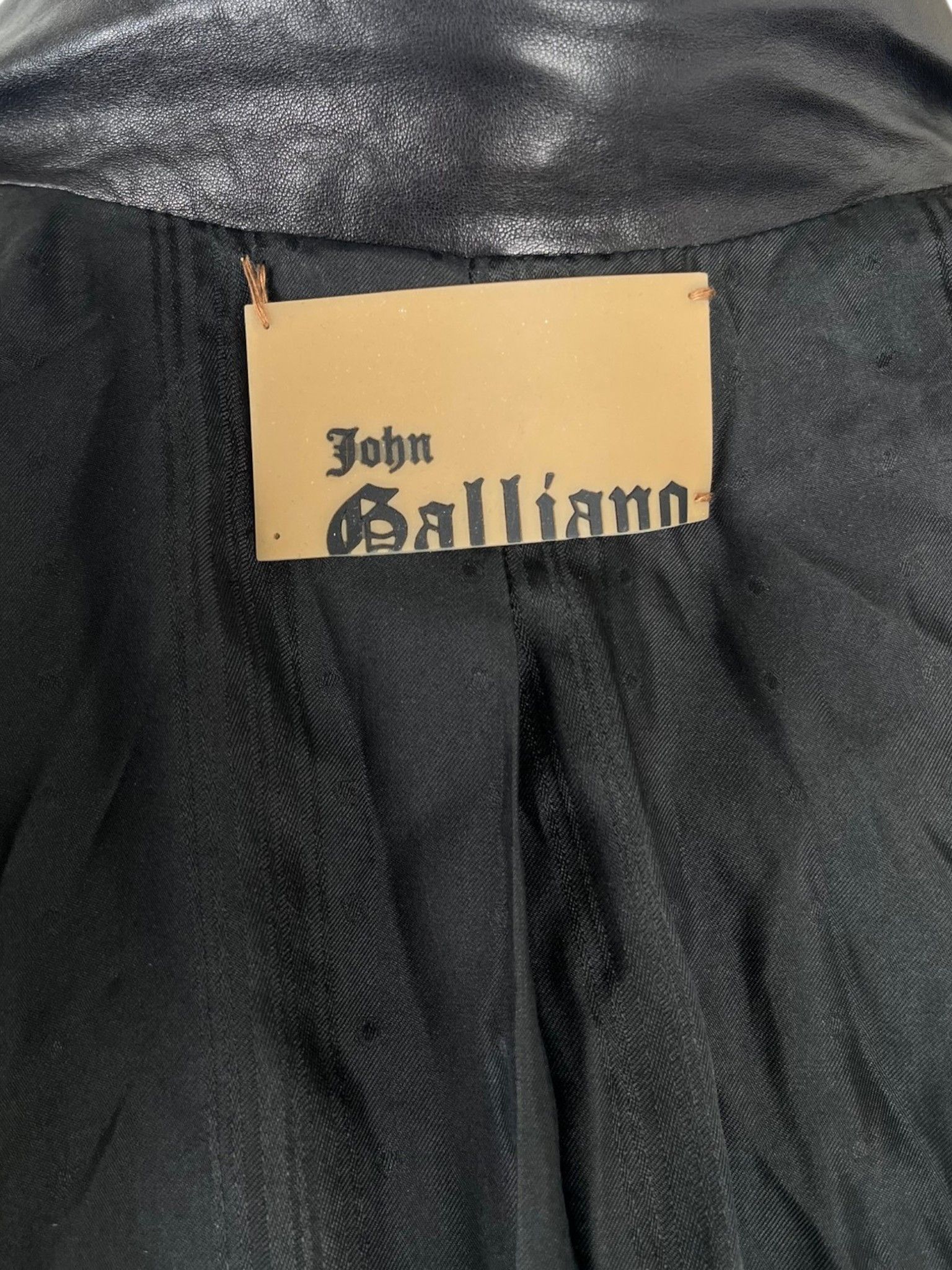 John Galliano 2004 Sample Black Lambskin Leather Coat Size S / US 4 / IT 40 - 11 Thumbnail