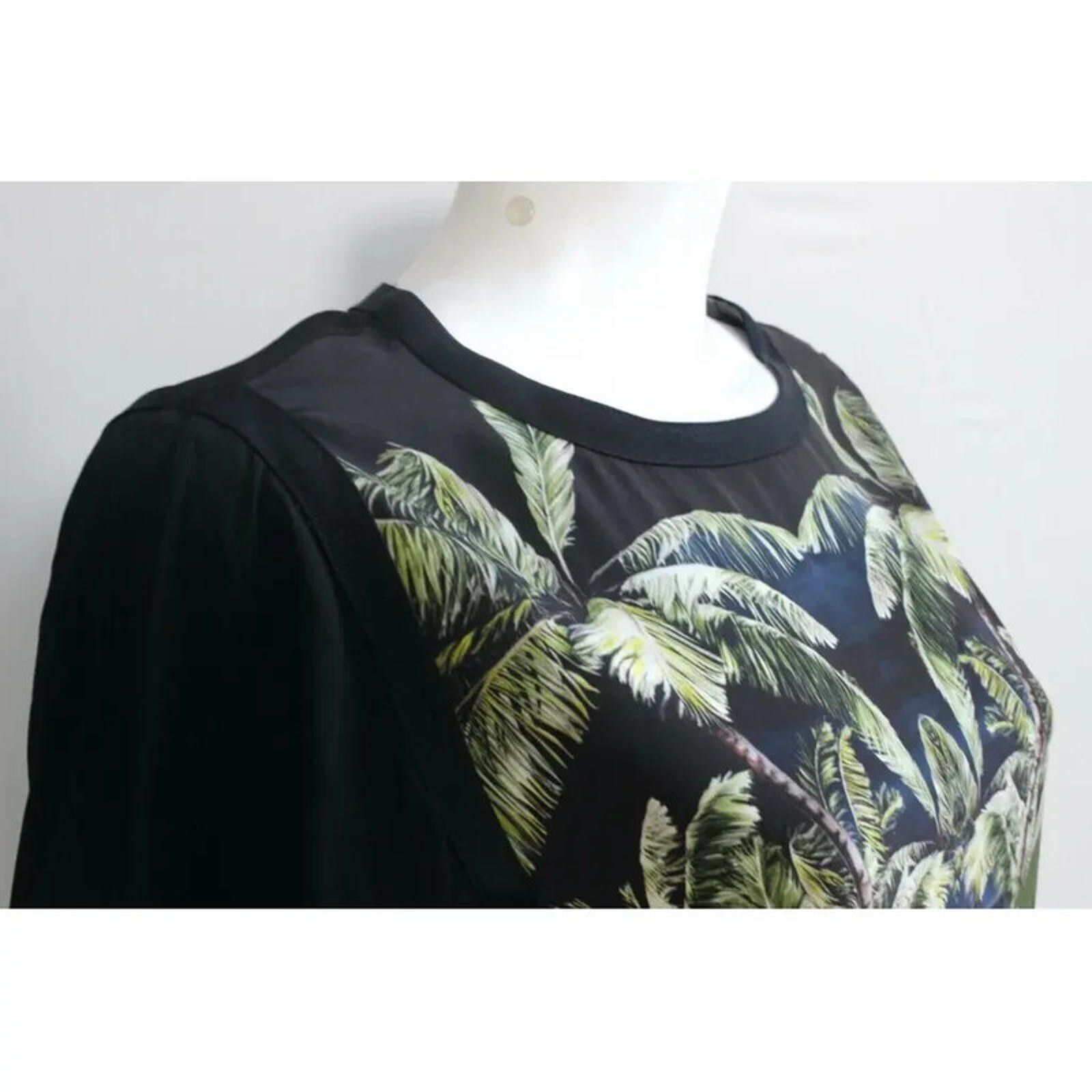 Stella McCartney Stella McCartney Hawaiian black silk Shift dress 38 uk 6 - 8 Size S / US 4 / IT 40 - 3 Thumbnail