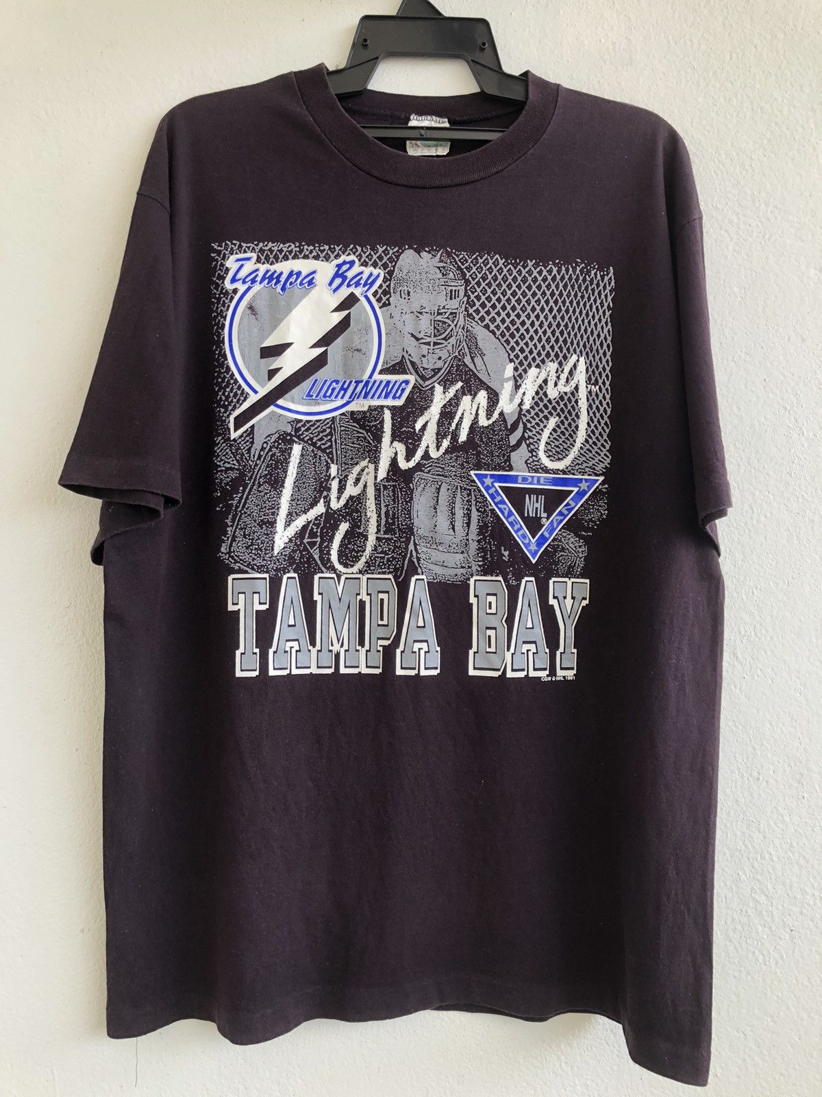 Vintage Vintage 90s TAMPA BAY Lightning NHL Tee Size US XL / EU 56 / 4 - 1 Thumbnail