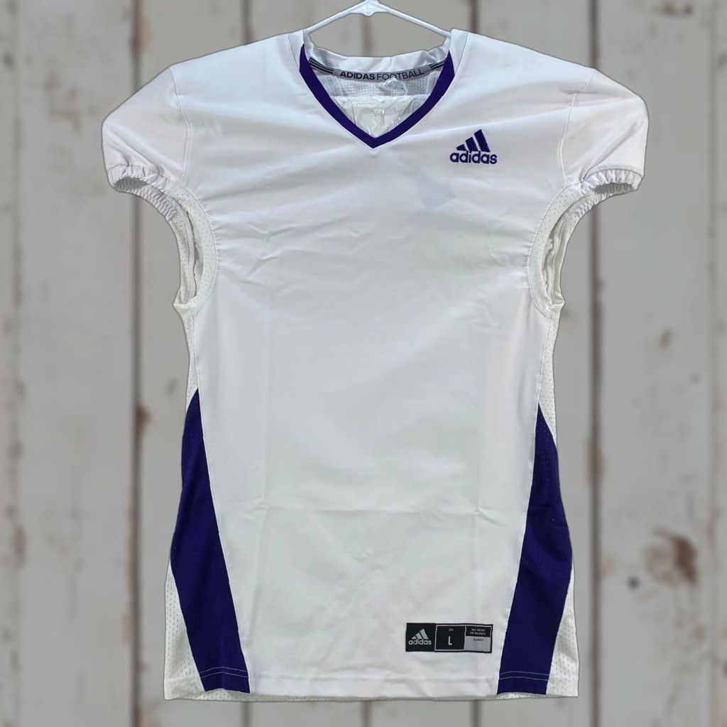Adidas Adidas New Logo Football Purple White Practice Jersey Mens Large NWT - Adidas Football Jersey Men Large Purple White Logo NWT Size US L / EU 52-54 / 3 - 1 Thumbnail