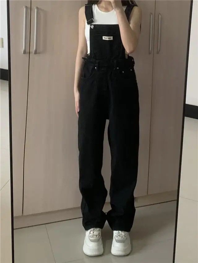 Denim Jumpsuit Women Loose Vintage