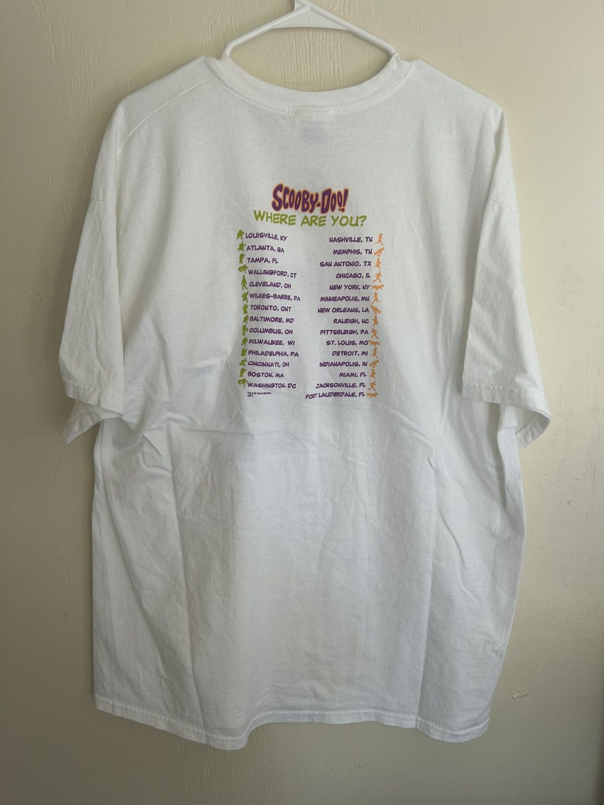 Vintage Vintage Scooby Doo Stagefright Live Tour T-shirt Size US XL / EU 56 / 4 - 5 Thumbnail