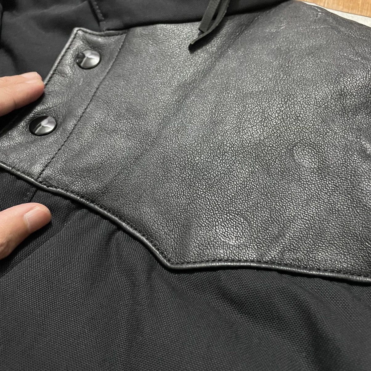 Saint Laurent Paris Saint Laurent Mix Leather Puffer Goose Down Jacket Size US S / EU 44-46 / 1 - 7 Thumbnail