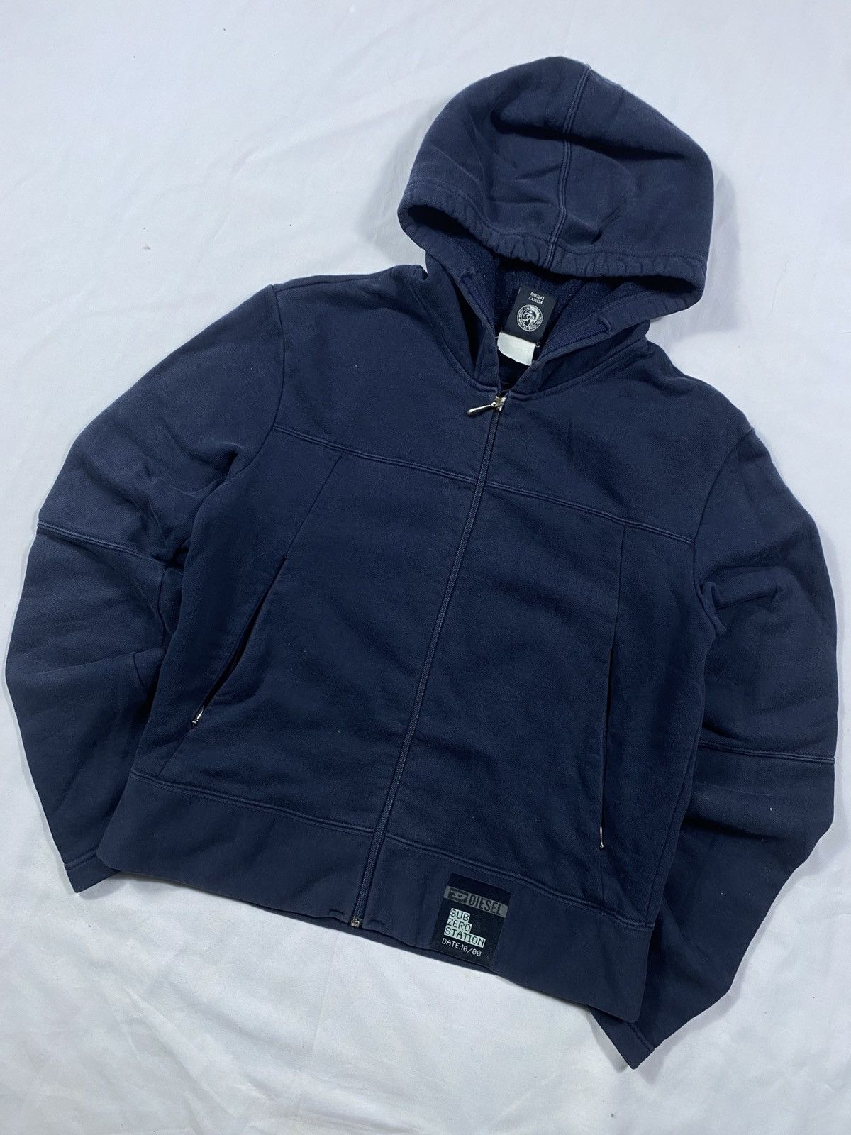 Diesel × If Six Was Nine × Le Grande Bleu (L.G.B.) Y2k Diesel Cropped Zip Hoodie Size US S / EU 44-46 / 1 - 3 Thumbnail