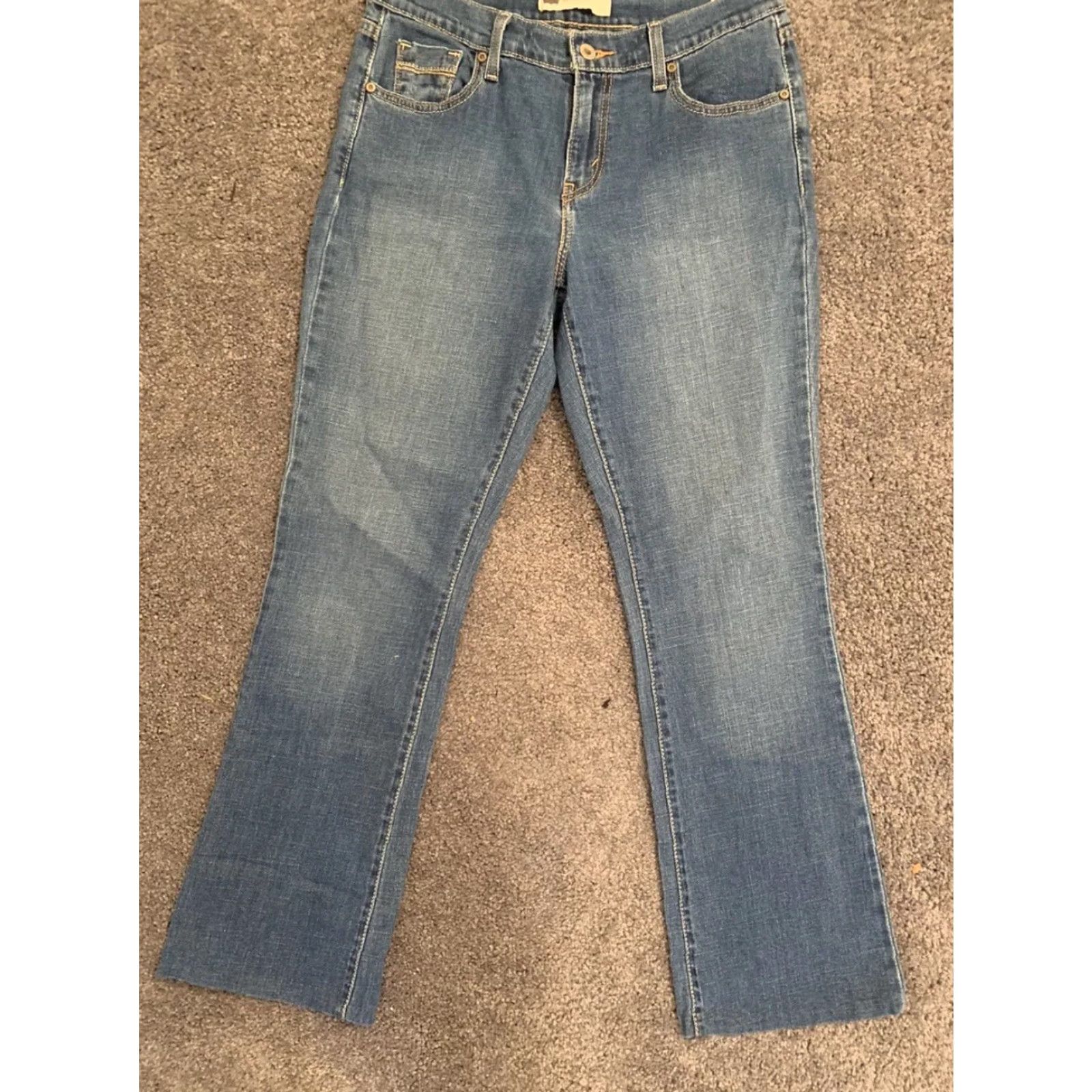 Levi's Levi's Jeans Boot Cut Womens Size 6 Regular Denim Dark Wash Stretch 29 Inseam Blue 515 Size 28" / US 6 / IT 42 - 4 Thumbnail