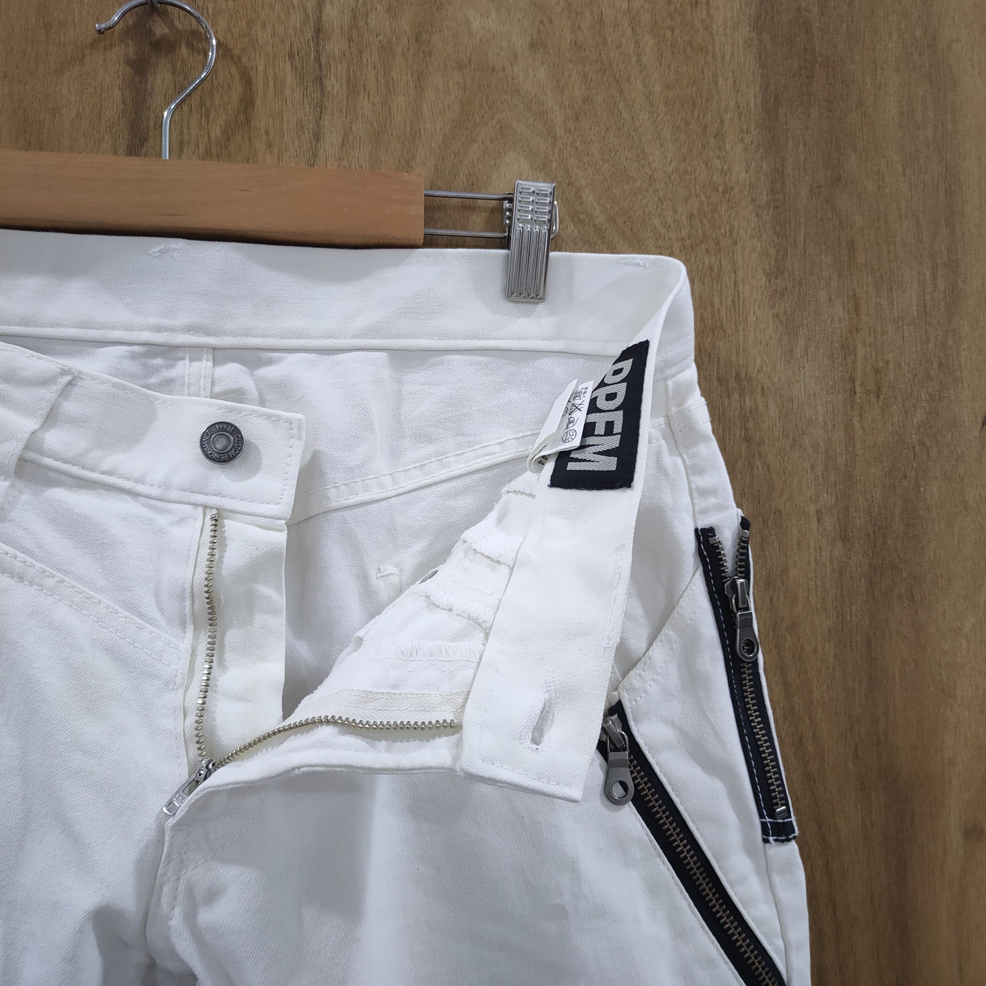 PPFM PPFM WHITE MULTIPOCKET JEAN DENIM PANTS Size US 30 / EU 46 - 10 Thumbnail
