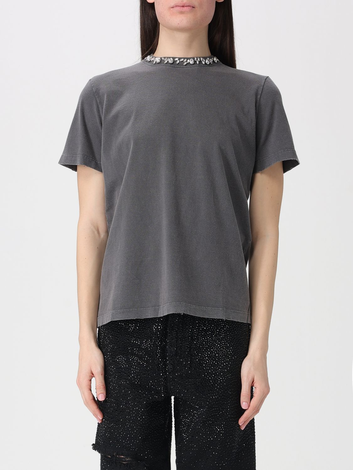 Golden Goose Golden Goose T-Shirt Woman Charcoal Size L / US 10 / IT 46 - 1 Thumbnail