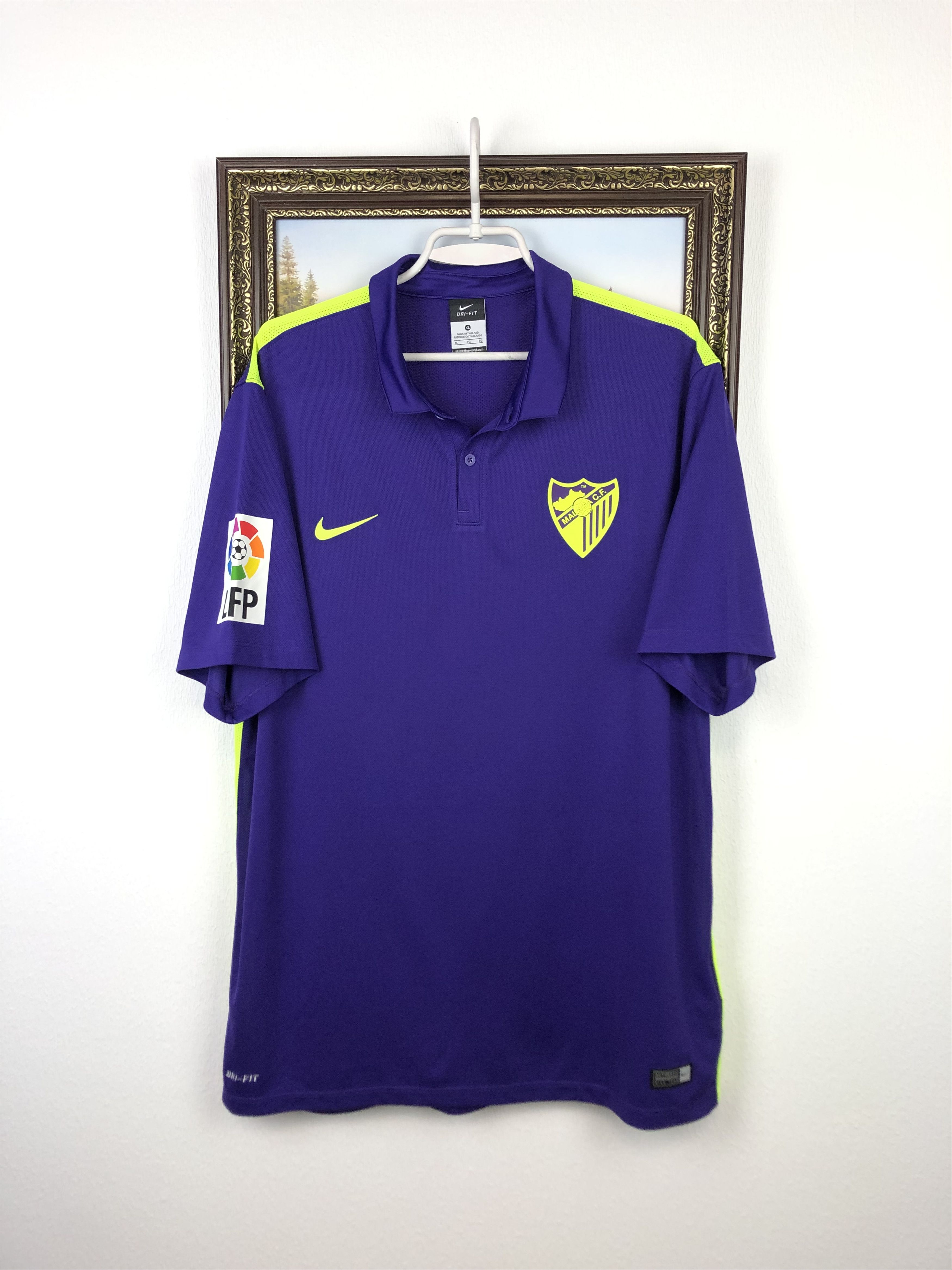 Nike Malaga Away football shirt 2015 Soccer Nike Jersey Camiseta Size US XL / EU 56 / 4 - 1 Thumbnail