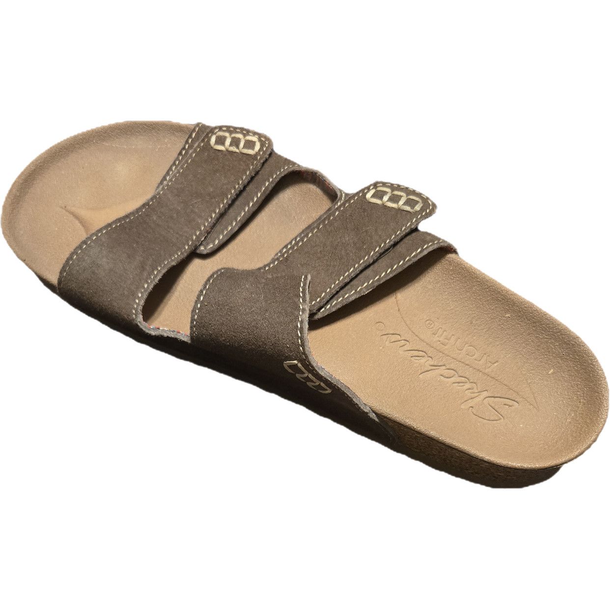 SKECHERS Skechers Arch Fit Brown leather Double Strap Slides 8 sandal Size US 8 / IT 38 - 4 Thumbnail