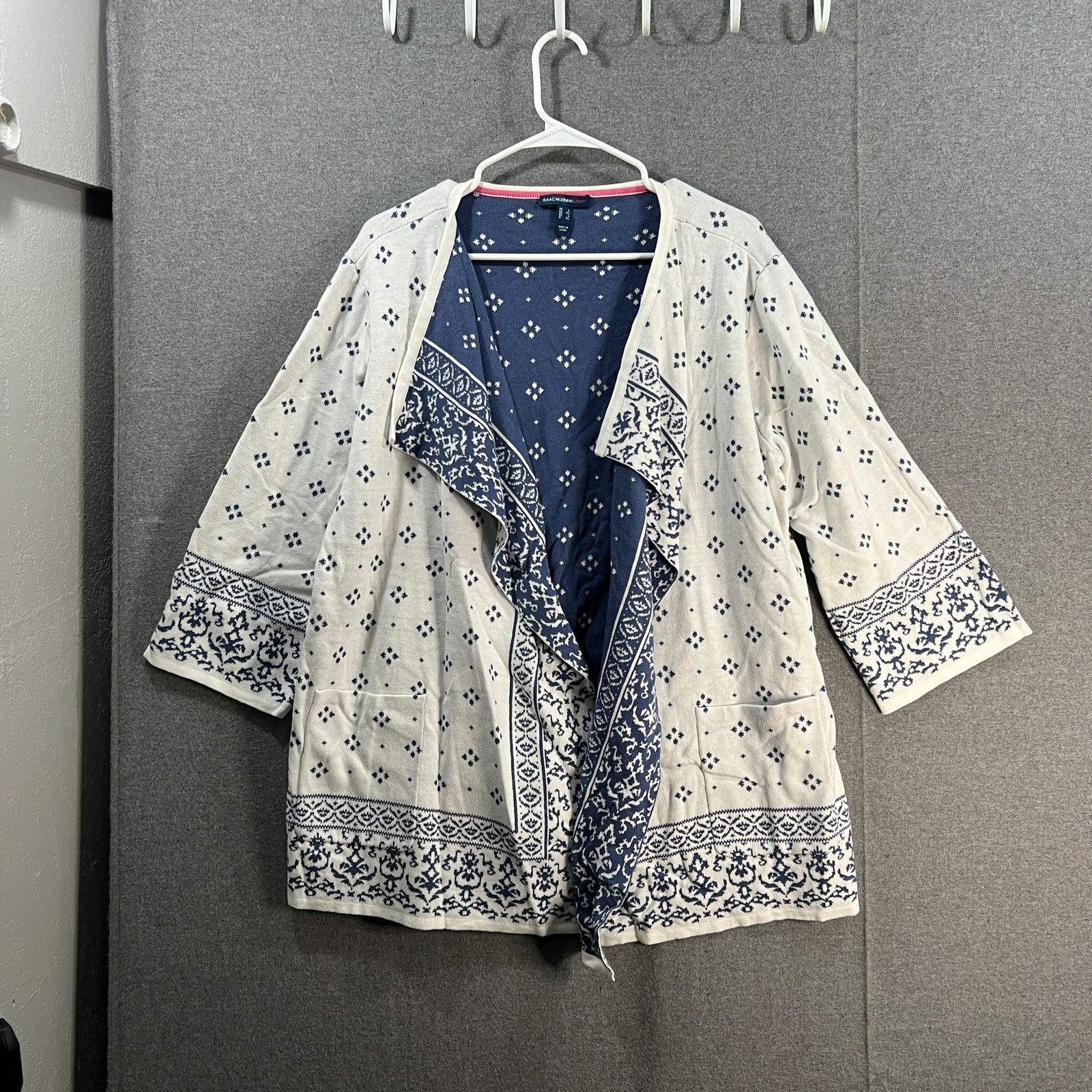 Isaac Mizrahi Isaac Mizrahi LIVE! True Denim Jacquard Sweater Ivory, Large Size L / US 10 / IT 46 - 1 Thumbnail
