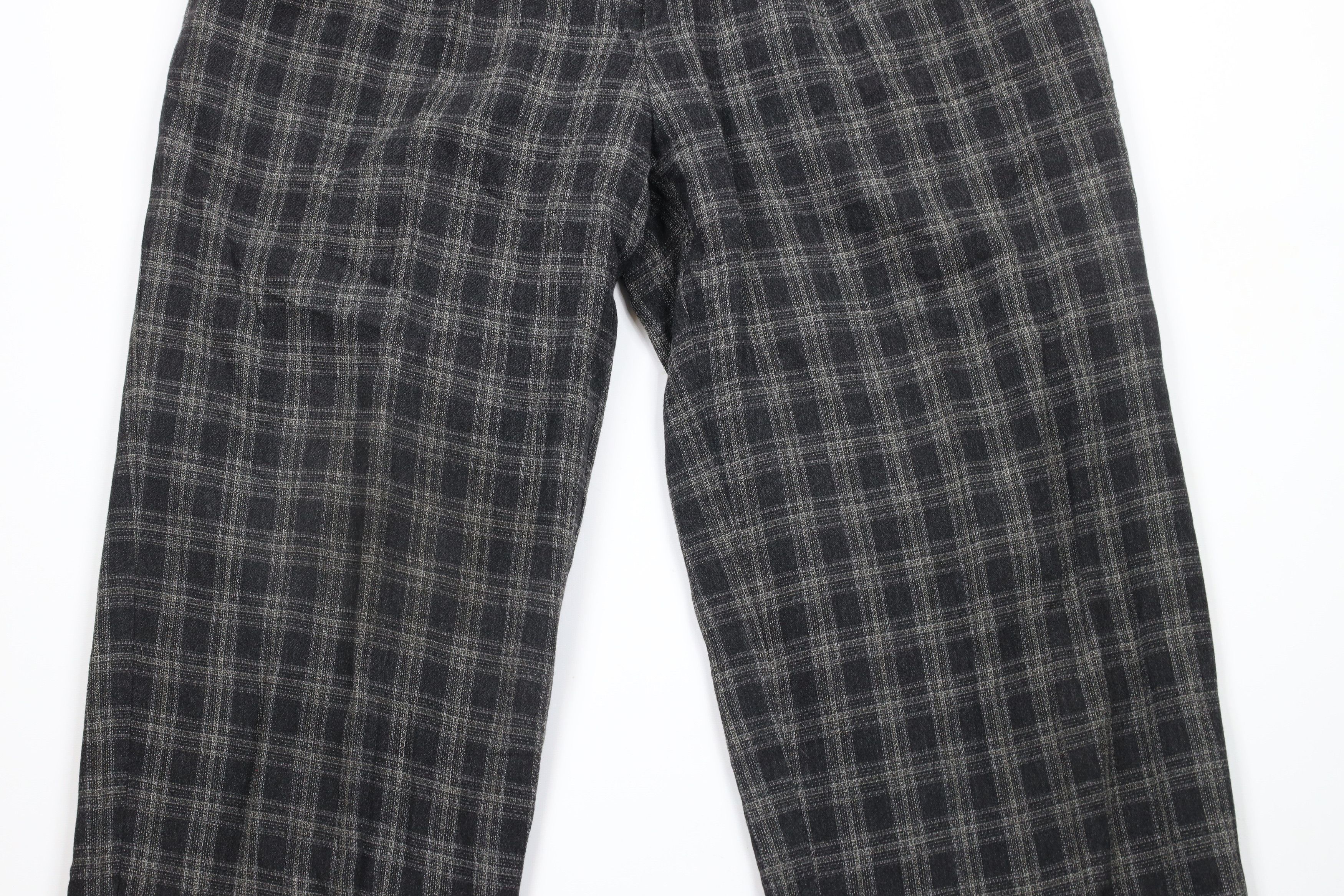 Vintage Vintage 90s Streetwear Wool Pleated Cuffed Wide Leg Pants Size US 36 / EU 52 - 3 Thumbnail
