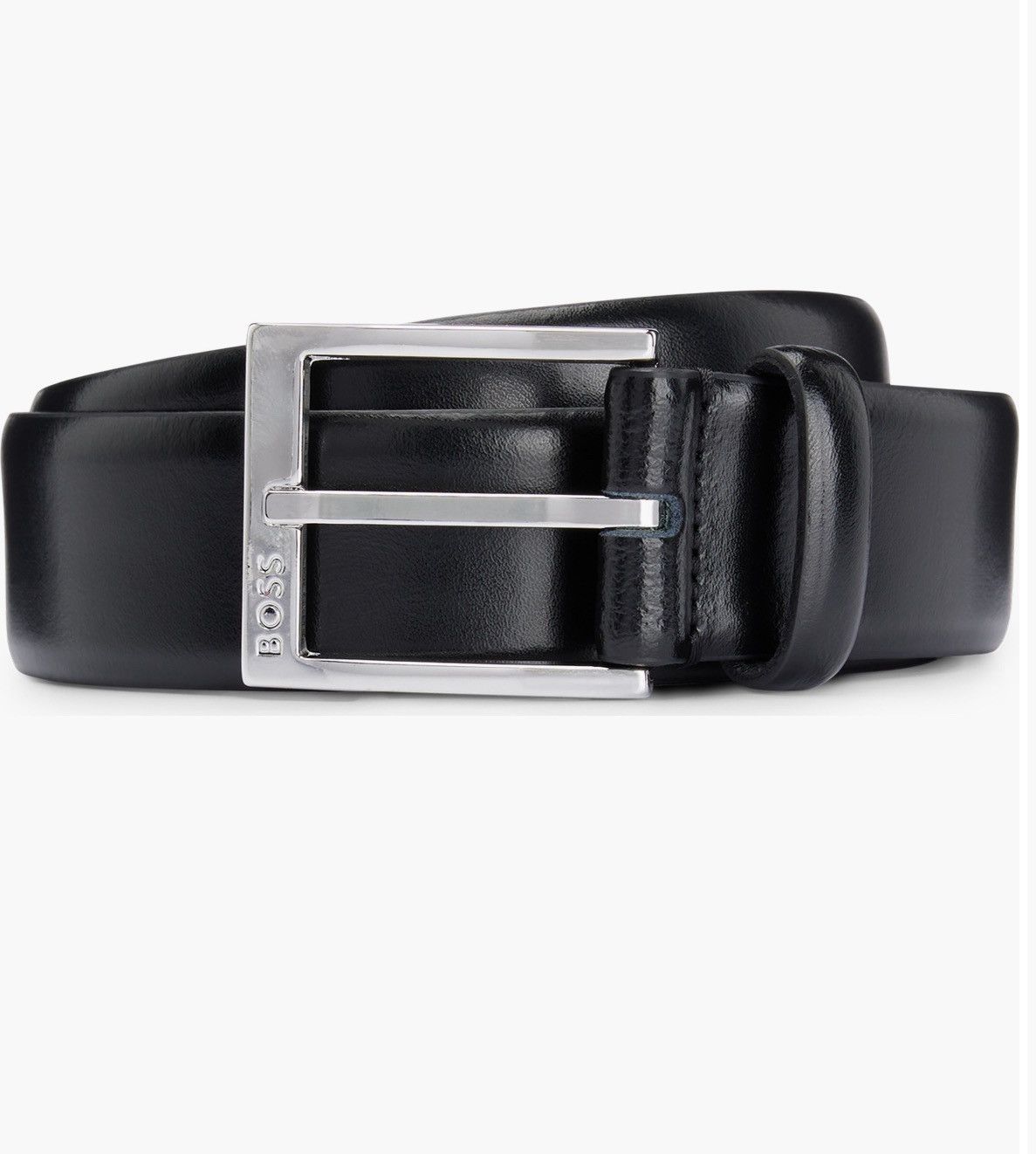 Hugo Boss Hugo boss black leather belt men’s 38 new Size 38 - 3 Thumbnail