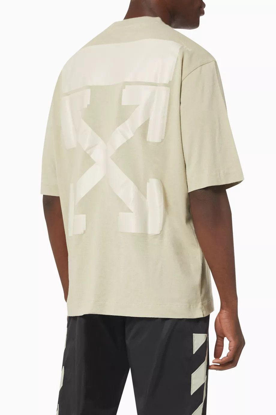 Off-White Beige Rubber Arrows Logo Oversized Skate T-Shirt Size XL / US 12-14 / IT 48-50 - 2 Thumbnail